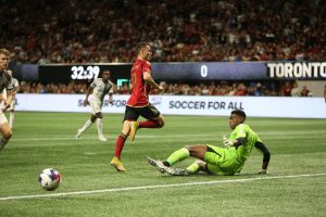 MLS: Toronto FC at Atlanta United FC as Sean Johnson Made One of His Fives Saves at Mercedes-Benz Stadium