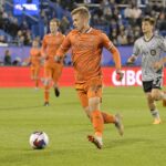 Forge FC Midfielder Noah Christoffer Jensen at Saputo Stadium, Broadcasted by OneSoccer