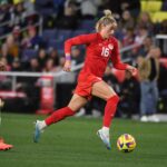 Canwnt Forward Janine Beckie at GEODIS Park as She Gets Ready for the SheBelieves Cup