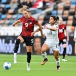 CanWNT Forward Jordyn Huitema in the CanWNT vs Costa Rica Game