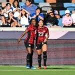 CanWNT Midfielder, Olivia Smith Celebrates Goal With Deanne Rose