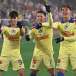 Club América Celebrates Brian Rodriguez's Goal Against New England Revolution in the Concacaf Champions Cup